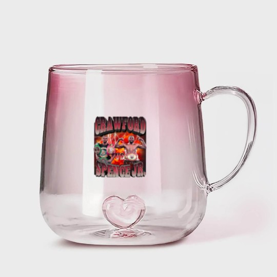 Discover Crawford vs Spence jr Gradient Glass Mugs
