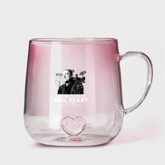 Discover Neil Peart Legends Never Die Gradient Glass Mugs