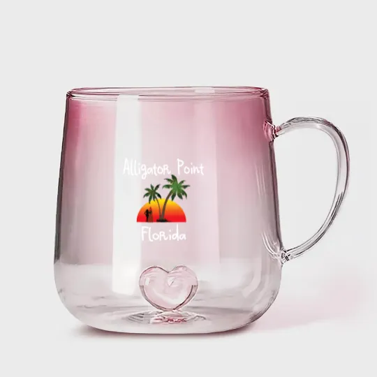 Discover Alligator Point Florida Gradient Glass Mugs