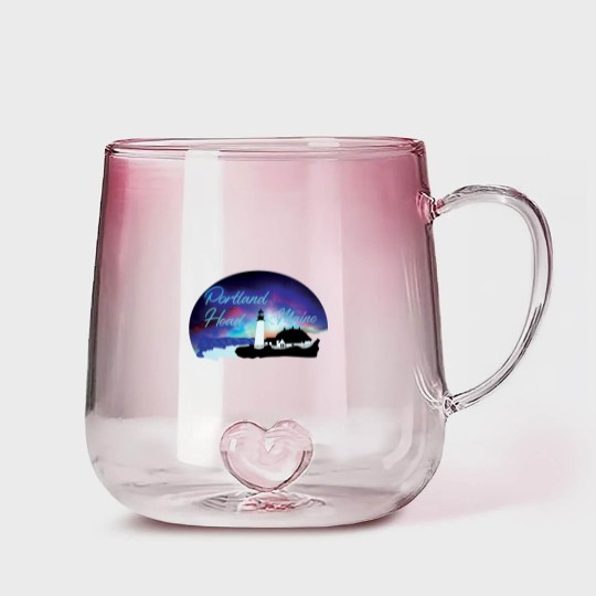 Discover Portland Head Lighthouse, Maine, Souvenir, Gift, Gradient Glass Mugs