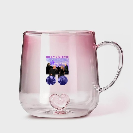 Discover Two Icons One Night Bill Joel and Nick Stevie Tour 2023 Gradient Glass Mugs