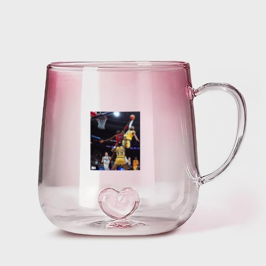 Discover Lebron James, Lebron James Gradient Glass Mugs, All Time Scoring Leader