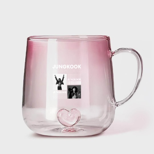 Discover Jungkookie Graphic 90s Gradient Glass Mugs,Jungkook Bts Gradient Glass Mugs, Vintage JungKook 90s Bootleg Gradient Glass Mugs