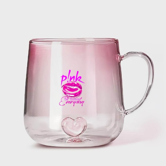 Discover Pink Be Badass Every Day Gradient Glass Mugs, Pink Summer Carnival 2023 Gradient Glass Mugs