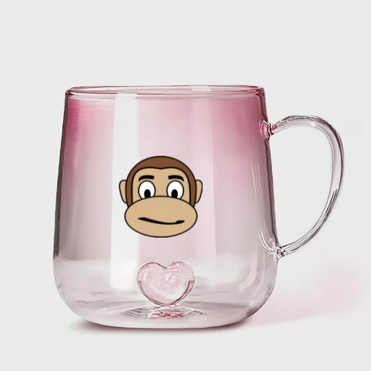 Discover Monkey Emoji - skeptical Gradient Glass Mugs