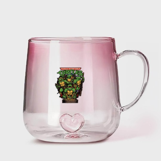 Discover Vintage Ninja Turtle Gradient Glass Mugs, Teenage Mutant Ninja