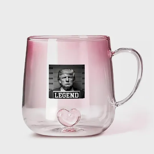 Discover Donald Trump Mug Shot Legend Gradient Glass Mugs, Donald Trump Gradient Glass Mugs