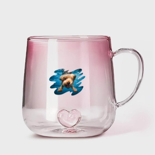 Discover Underwater Dogs Brady by Seth Casteel Gradient Glass Mugs