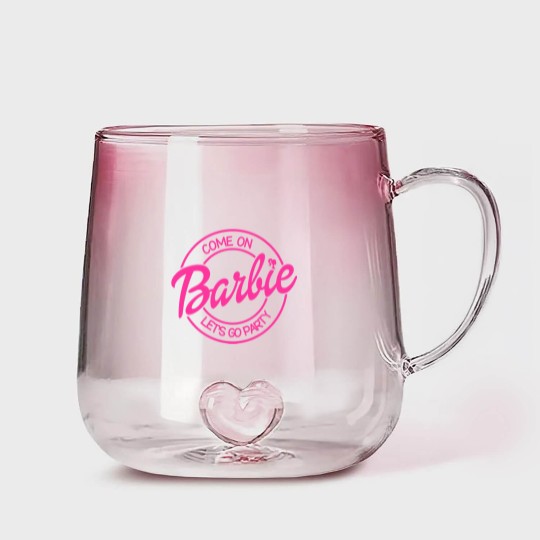 Discover Come On Let's Go Party Gradient Glass Mugs, Barbie Girl Gradient Glass Mugs, 2023 Barbie Gradient Glass Mugs