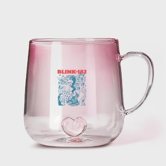Discover Blink Vintage 182 Gradient Glass Mugs, World Tour Gradient Glass Mugs, Vintage Retro Gradient Glass Mugs, Blink Retro 182 Fans Lover Gift
