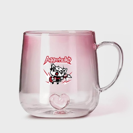 Discover Aggretsuko Rocker Rage Gradient Glass Mugs Gradient Glass Mugs Gradient Glass Mugs