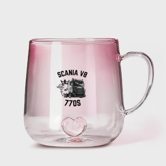 Discover Scania V8 - 770S Gradient Glass Mugs