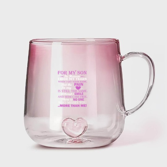 Discover For My Son In Heaven Gradient Glass Mugs