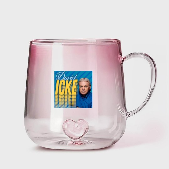 Discover David Icke #4 ///// New Age 90s Homage - David Icke - Gradient Glass Mugs
