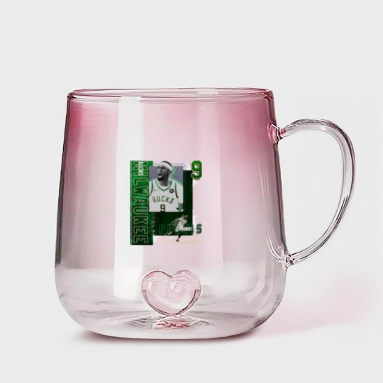 Discover Bobby Portis Basketball Paper Poster Bucks 2 - Bobby Portis - Gradient Glass Mugs
