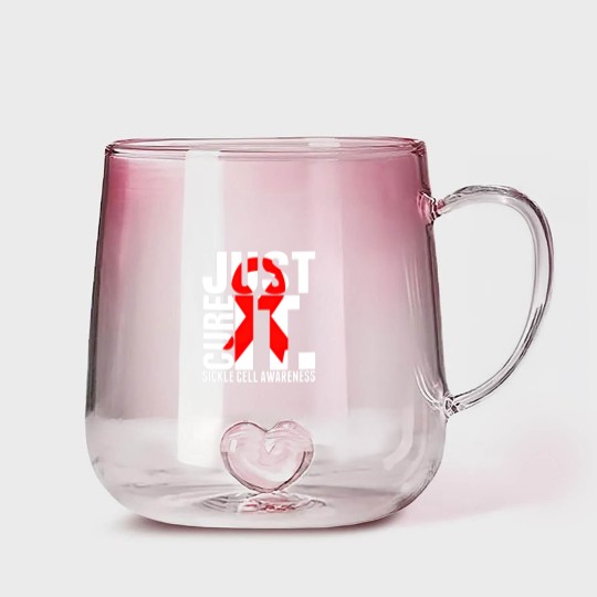 Discover Just Cure It Sickle Cell Awareness Gradient Glass Mugs Gradient Glass Mugs