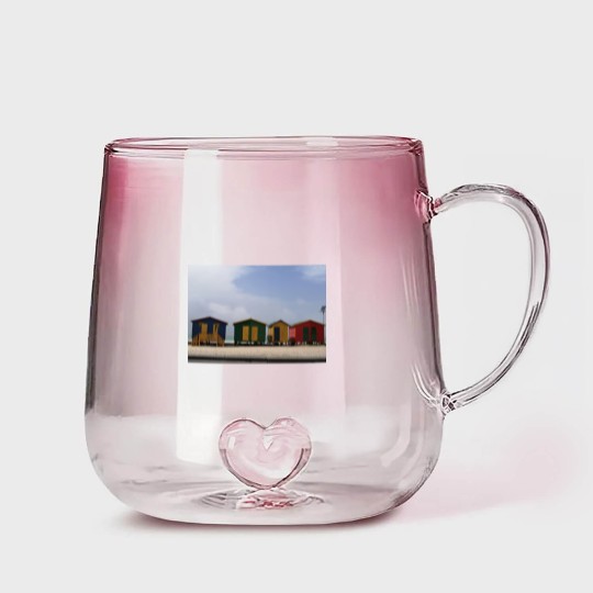 Discover Beach Huts in Cape Town Gradient Glass Mugs