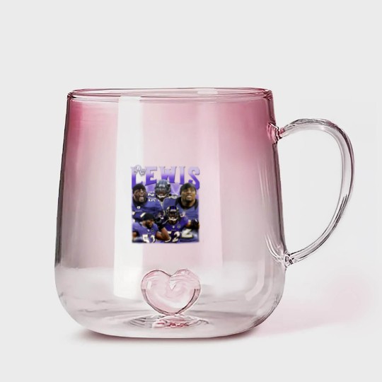 Discover Ray Lewis Vintage Unisex Gradient Glass Mugs, Vintage Ray Lewis Gradient Glass Mugs