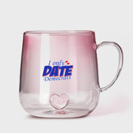 Discover Only Date Democrats Womens Democratic Party T Shir Gradient Glass Mugs
