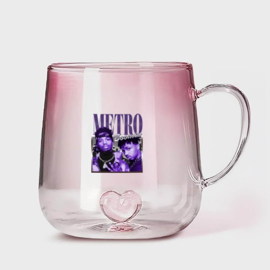 Discover RETRO METRO BOOMIN Vintage Gradient Glass Mugs, Metro Boomin Hip-Hop/Rap