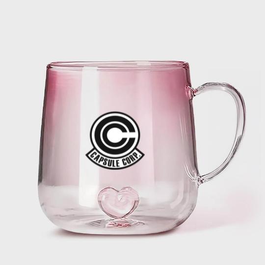 Discover Capsule corp original logo Gradient Glass Mugs