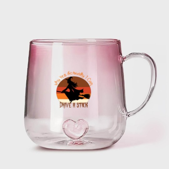 Discover Why Yes Actually I Can Drive A Stick retro vintage Gradient Glass Mugs