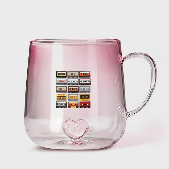 Discover Cassette Tape - Cassette Tape - Gradient Glass Mugs