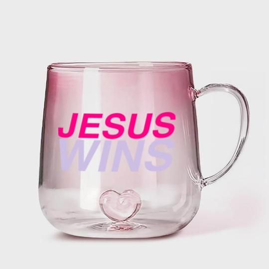 Discover Jesus Wins Gradient Glass Mugs
