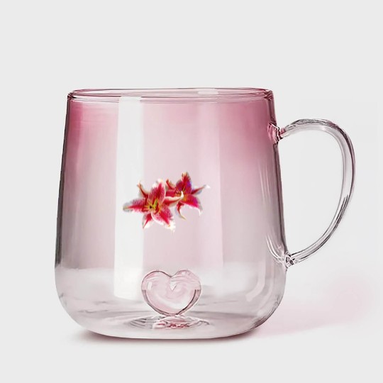 Discover Stargazer Lily Pair Gradient Glass Mugs