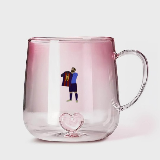 Discover Lionel Messi Barcelona FC Printed Gradient Glass Mugs