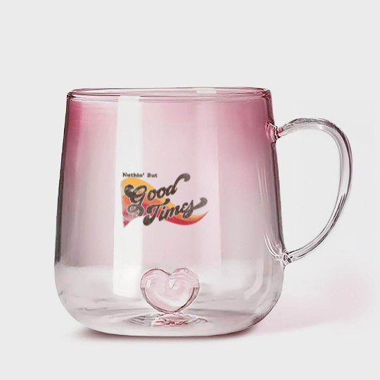 Discover Nuthin' But Good Times 70's Vintage Distressed Retro Gradient Glass Mugs