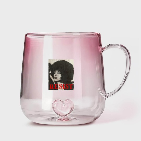 Discover Angela Davis Resist - Angela Davis - Gradient Glass Mugs