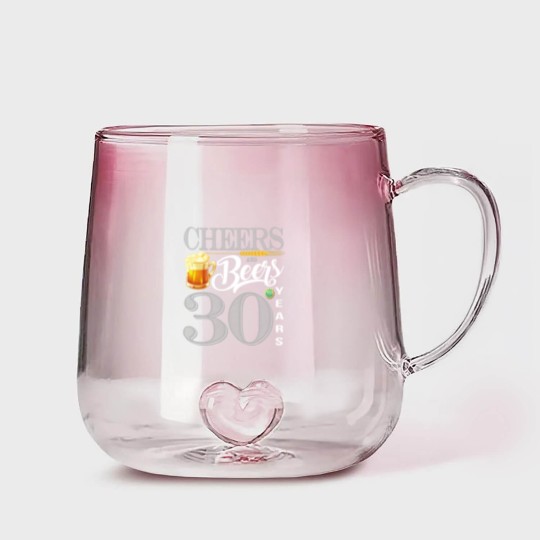 Discover 30th Birthday  Cheers And Beers To 30 Years Gradient Glass Mugs