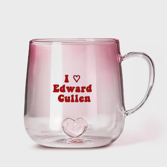 Discover I Love Edward Cullen - Twilight - Gradient Glass Mugs