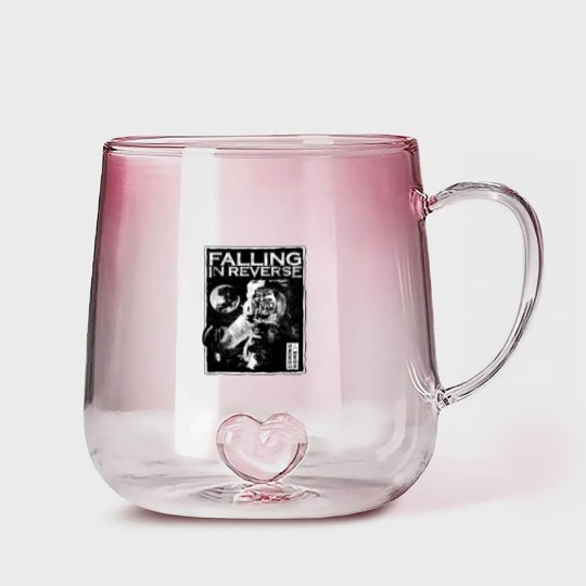Discover Falling In Reverse Gradient Glass Mugs, Falling In Reverse The Popular Mons Tour 2023 Gradient Glass Mugs