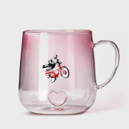 Discover Pee Wee Herman's Big Adventure Bike Gradient Glass Mugs, Pee-Wee Herman Bike Gradient Glass Mugs, Rip Paul Reubens Gradient Glass Mugs