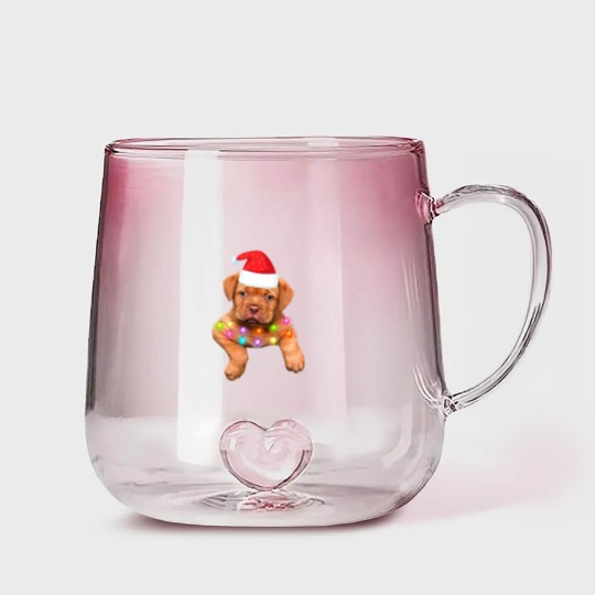 Discover dogue de bordeaux christmas decor for dog lovers Gradient Glass Mugs
