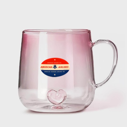 Discover American airlines Gradient Glass Mugs