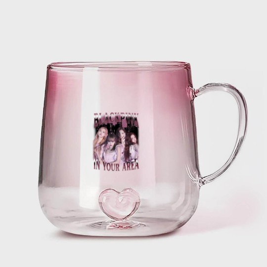 Discover Blackpink Kpop Gradient Glass Mugs, Blackpink 90s Retro Bootleg Gradient Glass Mugs