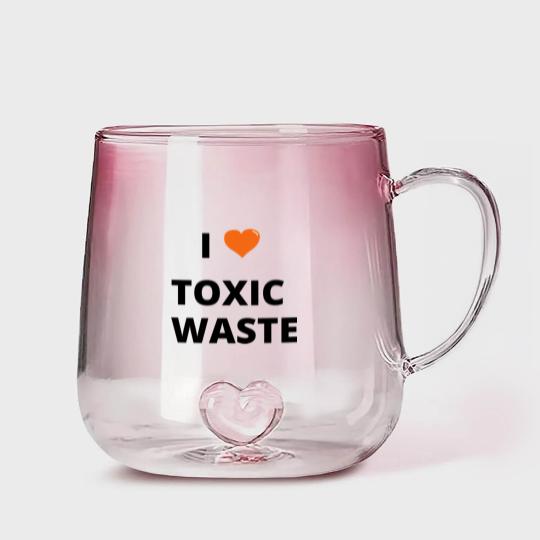 Discover i heart toxic wast Gradient Glass Mugs