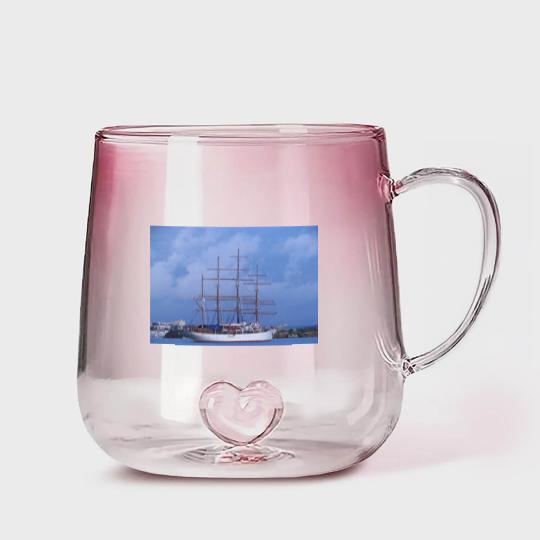 Discover Tall Ship Sea Cloud Gradient Glass Mugs