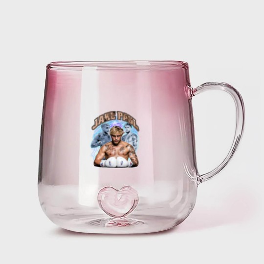 Discover Vintage Jake Paul Gradient Glass Mugs Boxing Player Gradient Glass Mugs, Gift for Boxing Player Fan Gradient Glass Mugs