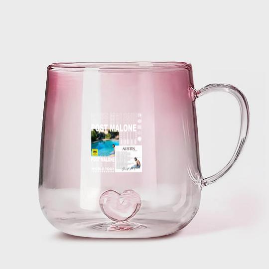Discover Post Malone Rap Gradient Glass Mugs, Vintage Posty Gradient Glass Mugs