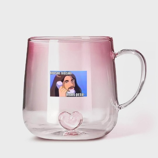Discover moshi moshi jesus desu anime Gradient Glass Mugs