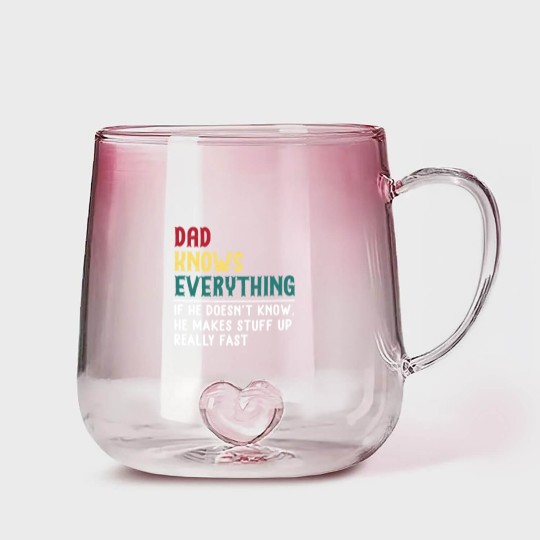 Discover Dad know Everything Fathers day gift for Funny Dad Grandpa Gradient Glass Mugs