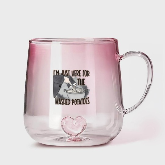 Discover IM Just Here For The Mashed Potatoes Cute Thanksgiving Food Gradient Glass Mugs