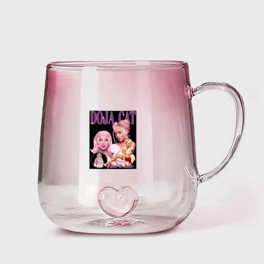 Discover Bootleg Doja Cat Gradient Glass Mugs, Doja Cat 90s Graphic Gradient Glass Mugs, Vintage Gradient Glass Mugs