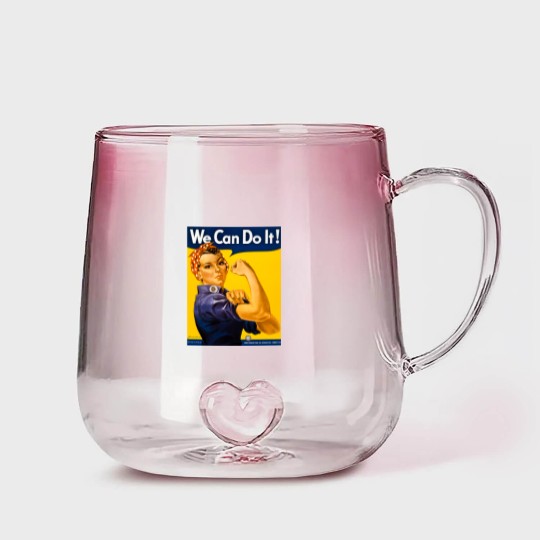 Discover We Can Do It! Rosie the Riveter Vintage WW2 Gradient Glass Mugs