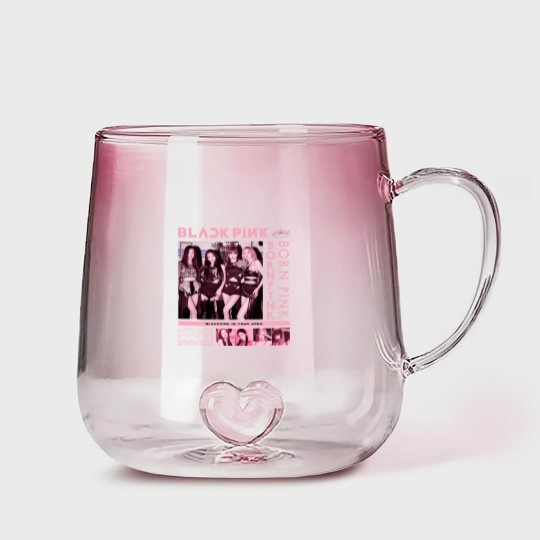 Discover Blackpink Gradient Glass Mugs, Black Pink Gradient Glass Mugs For Fan, Blackpink Kpop Gradient Glass Mugs