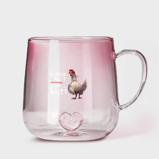 Discover Funny Guess What Chicken Chick Butt Great Gift Vin Gradient Glass Mugs